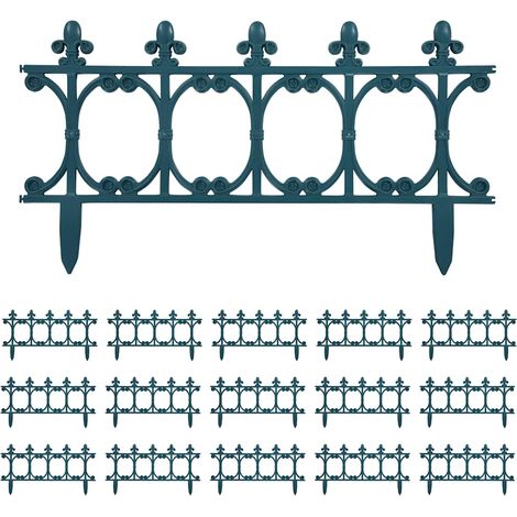 Bordature per Prato 16 pz Verde 10 m in PP vidaXL