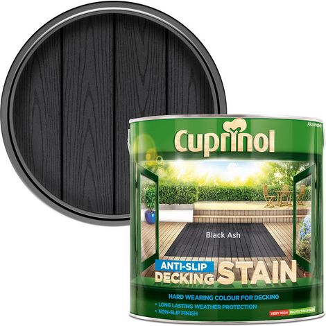 Anti-Slip Decking Stain Black Ash 2.5 Litre