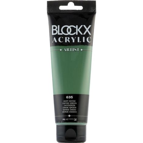 Peinture acrylique - Vert oxyde - 635 - BLOCKX Artist - Qualité beaux-arts - Tube 120ml