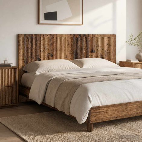 vidaXL Cabecero montada en la pared EDE Madera envejecida (1/5)