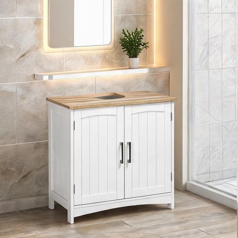 Meuble de salle de bain branco en MDF 60 x 33 x 60 cm (1/5)