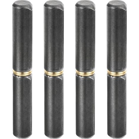 4pcs Welding Barrel Hinges 4" x 9/16" (LxD) Carbon Steel (1/5)