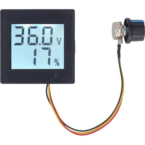 DC-Motor-Drehzahlregler mit Startschalter, LCD-Stromanzeige für Bürstenmotoren, DC12‑