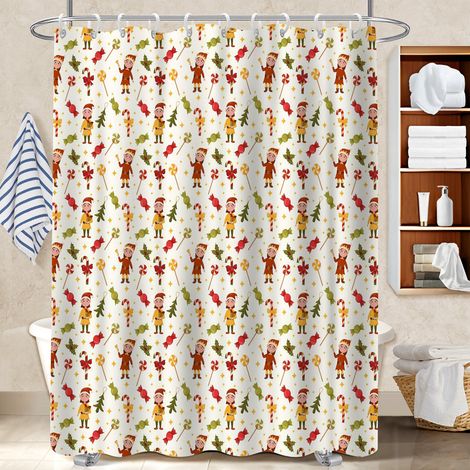 Voile de douche polyester 180x180 moderne polyester pour salle de bain pour baignoire d’angle (1/5)