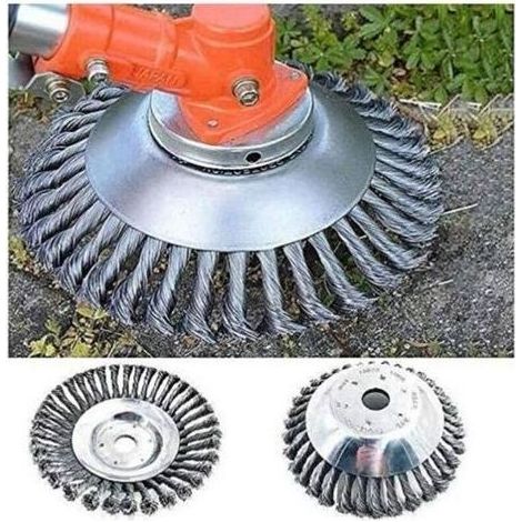 pair Brosse de Débroussailleuse à Gazon - Non spécifié - 200x25.4mm - Métallique - Désherbage - 0,84 kg (1/4)