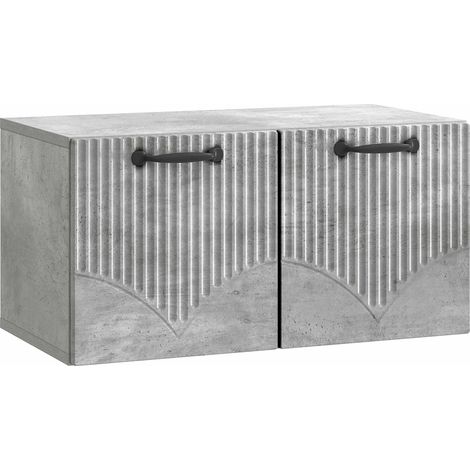 vidaXL Mobile Porta TV da Muro Grigio Cemento 59,5 x 31 x 30 cm