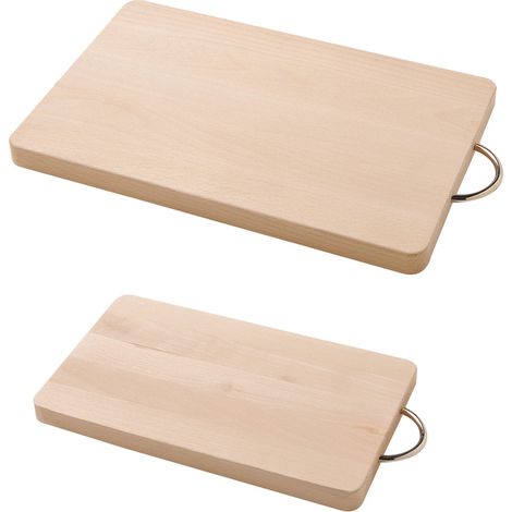 Buchenholz mit Stahlgriff - 31x18x2 cm