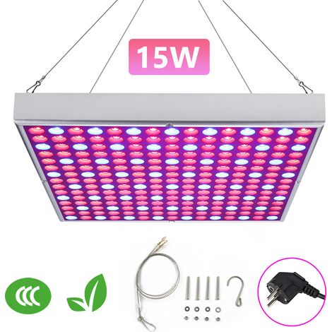 TolleTour Lampe LED pour jardin et serre 15W – 225 LEDs rouge et bleu plein spectre, pour serre, jardin, fleurs et culture indoor (1/5)