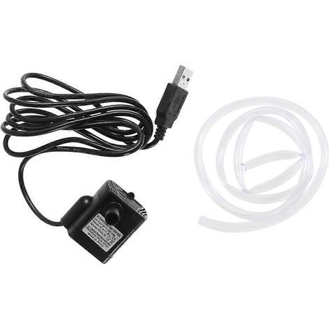 Mini pompe à eau submersible pour fontaines, lot de 2, USB 5V, noire. (1/5)