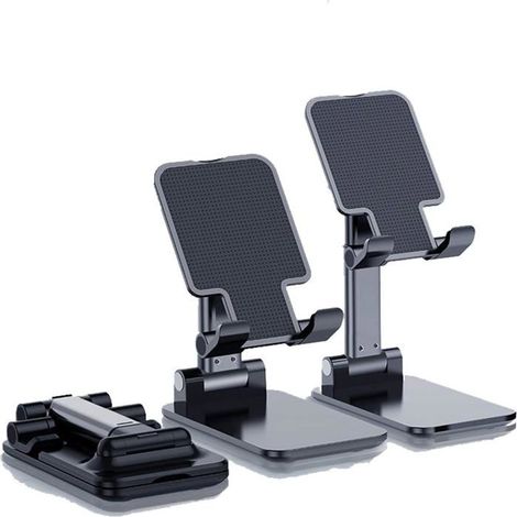 Support pliable pour téléphone portable de bureau, support portable en alliage d'aluminium pour tablette (1/5)