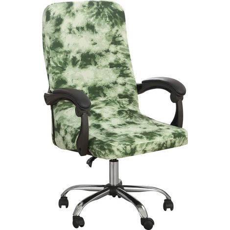 Housse de Chaise de Bureau Universelle Extensible Microfibre Lavable Couverture de Chaise Bureau Imprimé Housses de Fauteuil Extensibles Confortable Fauteuil de Direction (1/5)