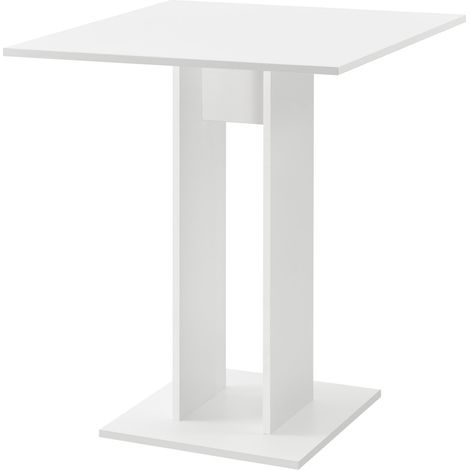 Tavolo da pranzo quadrato di design per sala da pranzo cucina soggiorno in truciolare melaminico 65 x 65 x 78 cm bianco opaco 030006121