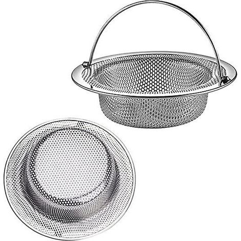 filtre Vier Cuisine,2 Pcs Filtre Vier Avec Poigne En Acier Inoxydable,grille Evier Cuisine,bouchon Evier Cuisine,pour Vier De Cuisine/salle De Ba (1/5)