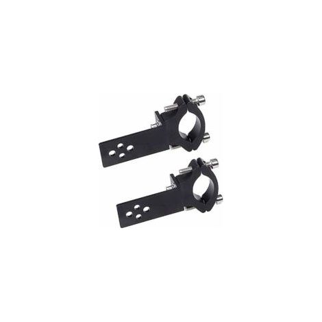 Geeignet für ein Set aus 2 Motorrad-Gabelrohrschellen – horizontale/vertikale Montage – zur Befestigung von LED-Lichtleisten – 22 mm–36 mm