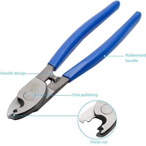 Pince Dénudeuse 215mm Réglable pour Câbles Électriques en Aluminium, Cuivre et Plastique (1/3)