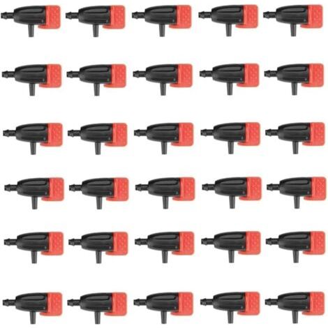 Pair Lot de 60 Goutteurs D'irrigation Dispositifs D'arrosage des Plantes 0 à 200L émetteurs De Goutte à Goutte Réglables Micro Pulvérisation Débit D'eau Arroseur Système D'arrosage Goutte à Goutte (1/5)
