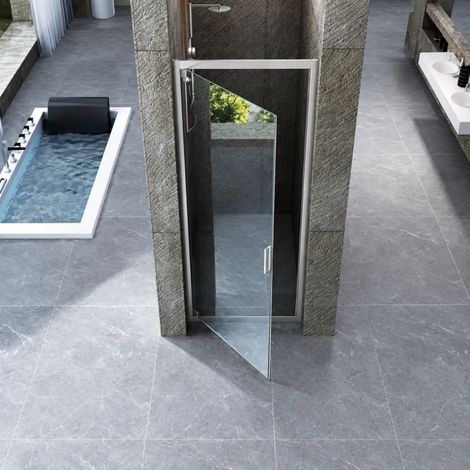 Porta Box Doccia Nicchia 60 altezza 190 cm Trasparente con Profilo Cromato (1/5)