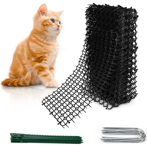 16 PCS Tapis Anti Chat 40 20cm Pic Anti Chat Tapis Anti Chien Tapis Répulsif Chat Intérieur Grille Anti Chat Extérieur Tapis Anti Chat pour Canapé Chambre Jardin avec 16 u-Pins 20 Ties (1/5)