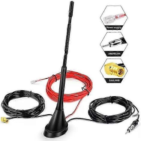 Universelle, aktiv verstärkte DAB+/FM-Radioantenne für die Dachmontage – JXLGV (1/5)