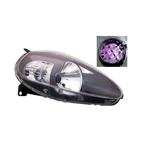 Phare avant droit H4 base noire Fiat Grande Punto depuis 2008