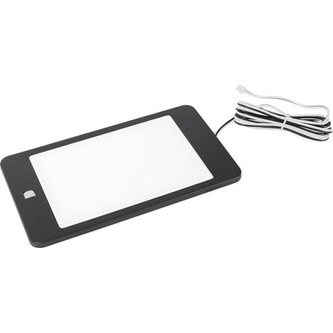 panel led. pantalla opal. 5w. iluminar la bancada de la cocina. 12v dc acabado negro tipo sensor pir (1/3)