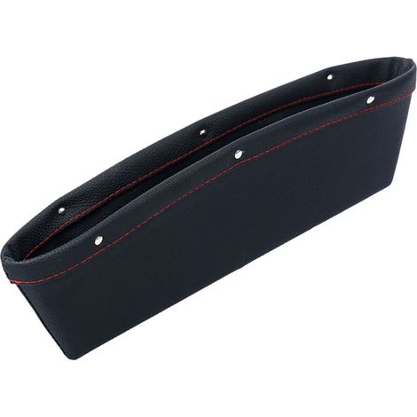 (Noir) Poche de rangement pour console centrale de siège auto, boîte de rangement pour couture de siège auto, attache de siège pour Mitsubishi, Audi, Subaru, Renault, Ford, Nissan, Honda (1/5)