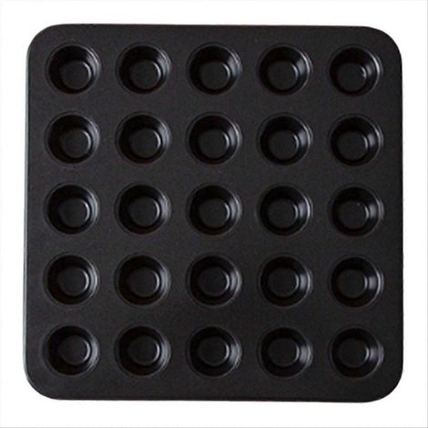 Runde Mini-Muffinform mit Antihaftbeschichtung für 25 Mulden – Küchenzubehör (1/5)
