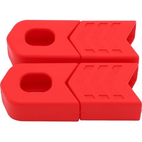 Set mit 4 Silikon-Kurbelschützern für DH FR AM XC Bikes (rot) (1/5)