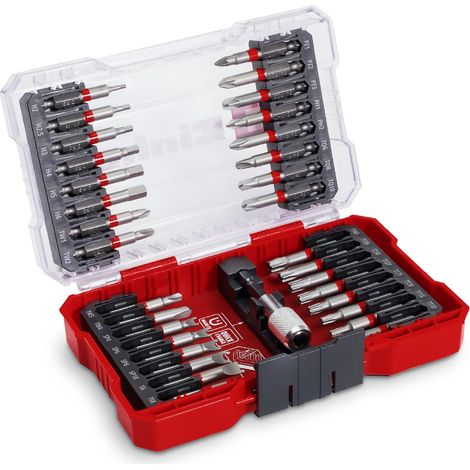 Einhell M-CASE 33-tlg. Bit-Set (für Akkuschrauber und Bohrmaschinen mit 50-mm-Bits aus S2 Stahl, Schnellwechselbithalter aus Karbonstahl inkl. Aufbewahrungsbox) (1/5)