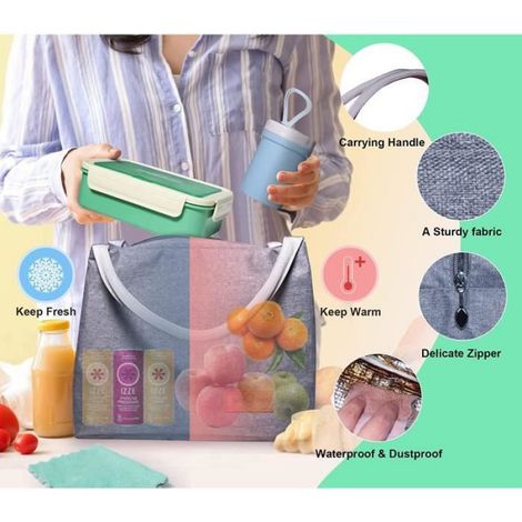 Lunch Box - - Bento Box - 3 Compartiments - Sac Isolant - Anti-fuite (1/4)