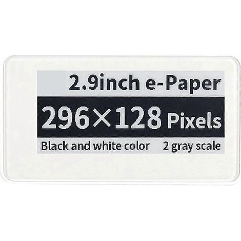 Pantalla de tinta electrónica pasiva de 2,9 pulgadas con tecnología NFC, sin batería, para etiquetas NFC, módulo de tinta electrónica de bajo consumo para etiquetas inteligentes e IoT. (1/5)