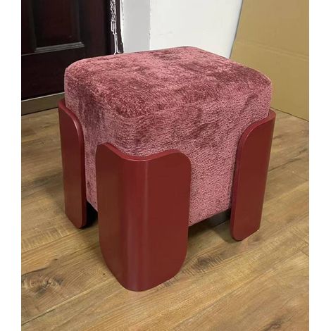 Pouf mizar rettangolare 36x38 cm rosso - Atmosphera créateur d'intérieur (1/3)