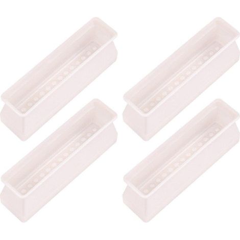 Juego de 4 protectores rectangulares de silicona para patas de sillas y muebles, protectores para patas de mesas contra arañazos.