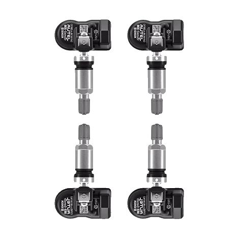 Capteur TPMS, Testeur de Moniteur de Pression des Pneus, Compatibilité 433 MHz et 315 MHz, Construction en ABS Durable, 4x 2en1 aluminium (1/2)