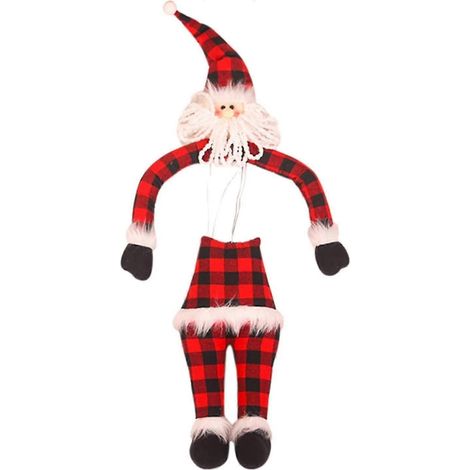 1 Décoration de Noël Décoration de cime de sapin de Noël Vieil homme tenant une poupée sapin Pendentif étoile (1/5)