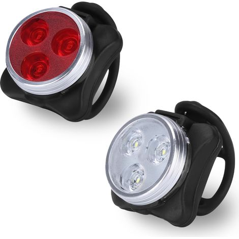 Lot de 2 lampes LED rechargeables, lumière vive, compactes et étanches, batterie longue durée, idéales pour une utilisation en extérieur, peuvent également servir de lampe pour poussette ou sac à dos (1/5)