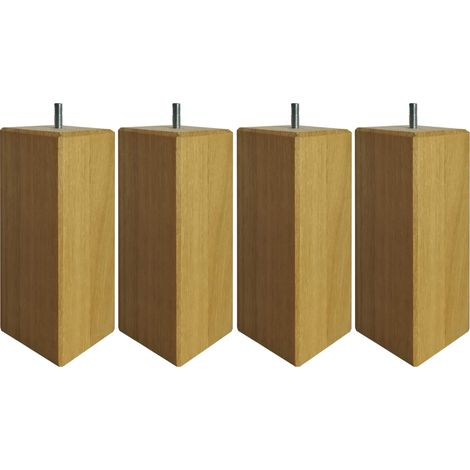 4 pieds carrés chêne massif 19 cm (1/2)