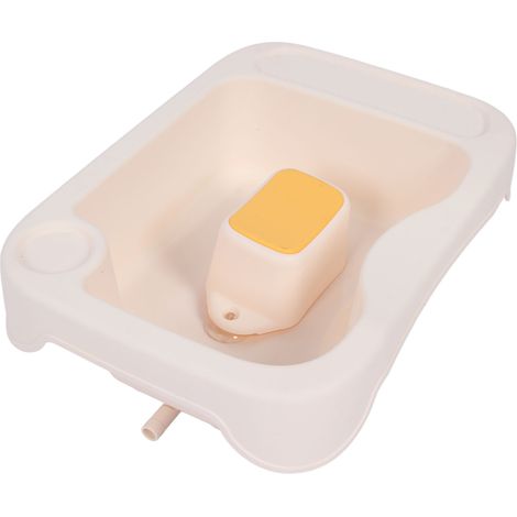 Bassin de lavage de cheveux ergonomique avec support de tête, robuste, pour le chevet des personnes âgées, des enfants et des femmes enceintes, avec tuyau inclus. (1/5)