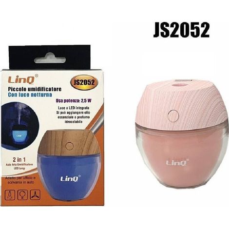 Linq - Mini Umidificatore Diffusore Aroma Profumo Con Luce Notturna 2.5w Ufficio Js2052 -
