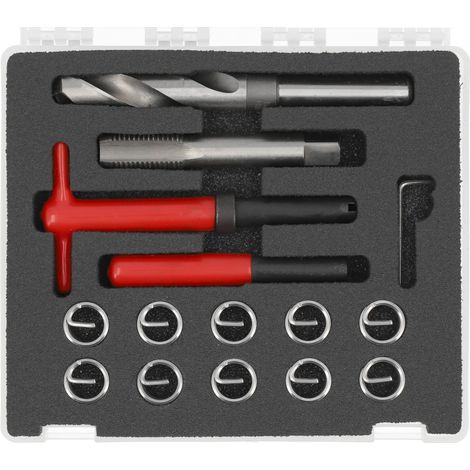 Kit de reparation des filetages m16 x 200 de type helicoil 15 pieces