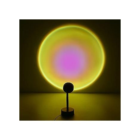 Lampe de bureau LED à projection arc-en-ciel avec coucher de soleil, décoration intérieure, veilleuse USB, neuve (Soleil)