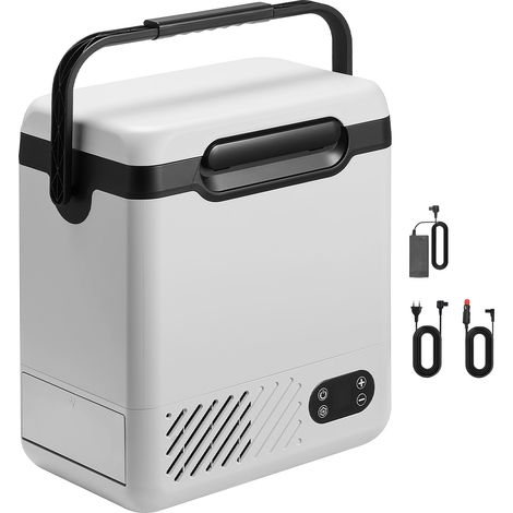 Mophorn Tragbare Kompressor-Kühlbox 12 L, Elektrischer Autokühlschrank mit Griff, Temperaturbereich von -20 °C bis 20 °C, 12/24 V DC und 100-240 V AC, Ideal für Camping, Lkw, Wohnmobil und Boot (1/5)