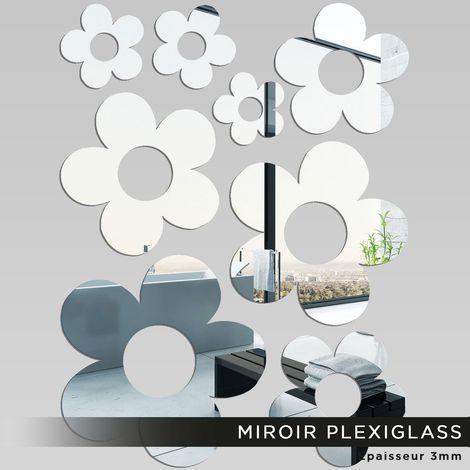 Miroir Plexiglass - Fleurs - 60x80 cm (1/2)