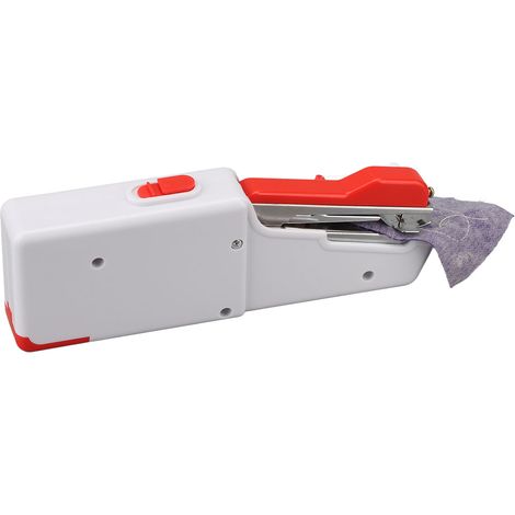 Machine à coudre électrique portable mini professionnelle ergonomique à piles, adaptée aux débutants, rouge. (1/5)