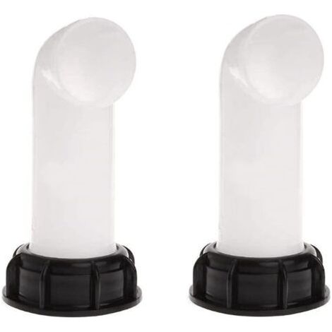 Bec de Vidange avec Ecrou IBC, 2Pcs Buse de Réservoir d'eau Raccord, Vanne Cuve a Eau, IBC Rallonge de Cuve pour Réservoirs D'eau IBC, Irrigation Agricole, Pipelines, 60MM