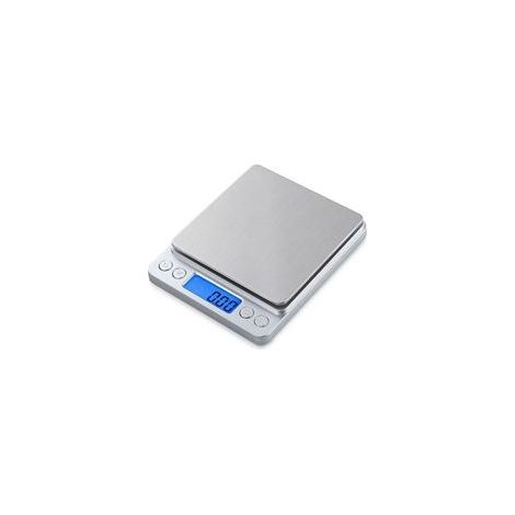 Balance de cuisine numérique haute précision 1 g / 3 kg, fonction tare, acier inoxydable, grand écran LCD – (1/5)