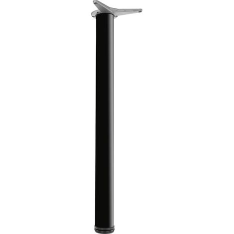 Tischfuß DM 60x700mm schwarz lackiert, SB-Verpackt