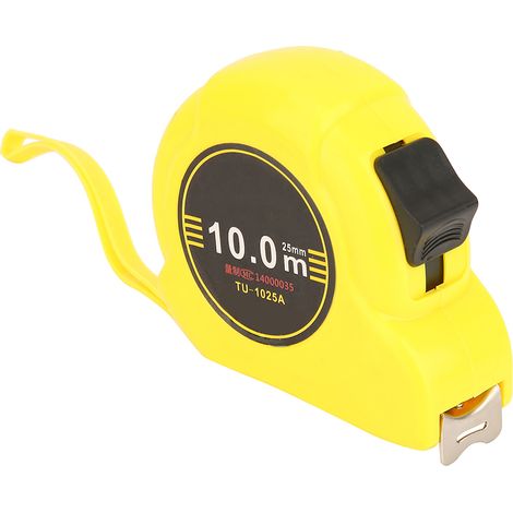 Mètre ruban en acier au carbone de 10 m, règle flexible et rétractable, outil de mesure pour le travail du bois