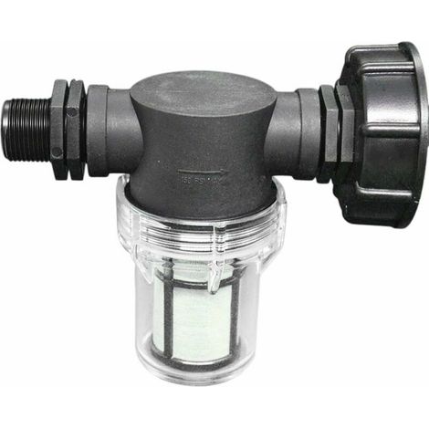 Adattatore per serbatoio RTGPT 1000L, S60x6 con filtro, connessione tubo irrigazione 3/4" per raccolta acqua piovana (1/3)