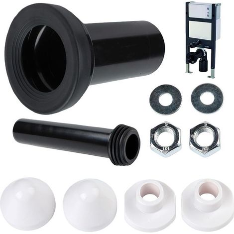 Connection set for wall-hung toilets with cistern, PVC pipe diameter 90/110 mm, length 180 mm, compatible with Geberit Duofix 405.116.00.1, drain pipe for wall-hung toilets (model) (1/5)
